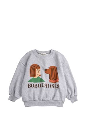 felpa in cotone grigio BOBO CHOSES KIDS | B126AC038.
